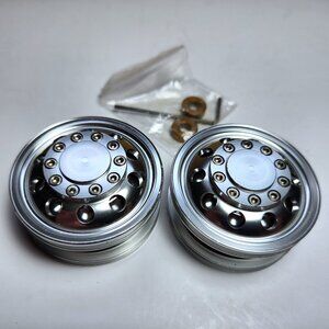 Grand Hauler RC Alloy Front Rims 1/14 scale CNC 1 Pair NEW